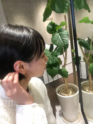 ショート レイヤー特化/小顔顔 周り/セノ/表参道のヘアスタイル