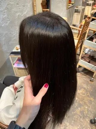 ロング カラー 赤み消しカラー/ ナチュラル/トモキのヘアスタイル