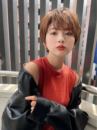 ショート 縮毛/ショート/ ボブ/レイヤー/小原のヘアスタイル