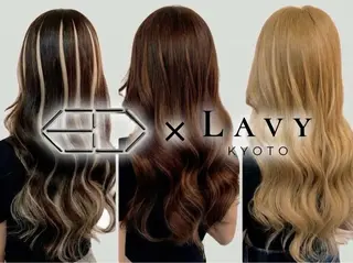 セミロング Lavy Kyoto エクステのヘアスタイル