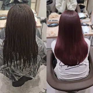 セミロング カラー サロウィン　神戸三宮店所属・髪質改善美容師が作る 透明感カラー杉山太貴のヘアスタイル