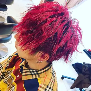 ショート カラー 難しい髪質の縮毛矯正 高岡/射水/髪質改善のヘアスタイル