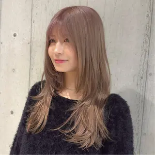 ロング カラー 柔め透明感血色カラー 暖色/レイヤー/ゆいのヘアスタイル