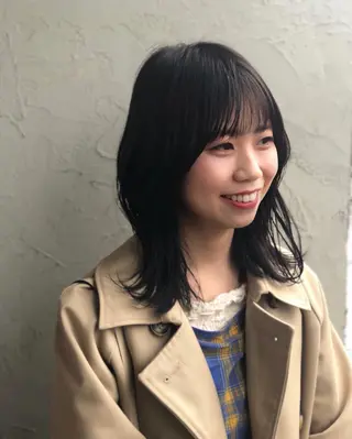 ミディアム 菊池 幹のヘアスタイル