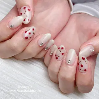 ミディアム ネイル 🐾enen style 🐾のネイルデザイン