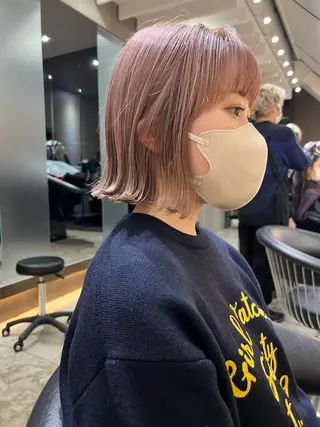 ショート カラー 縮毛矯正×艶髪カラー 髪質改善/三ツ木のヘアスタイル