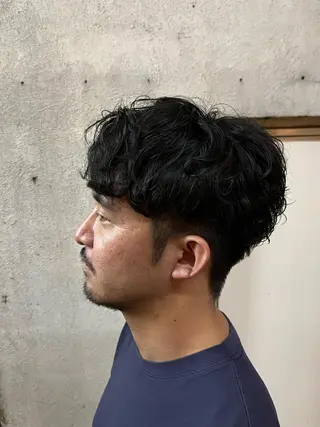 ショート パーマ メンズ 🏆メンズヘア特化 🥇代表りんぺーのヘアスタイル