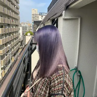 ミディアム カラー パーマ ヘアアレンジ メンズ キッズ ネイル マツエク・マツパ 切りっぱなしヘアボブ ミディアムヘアRYOのヘアスタイル