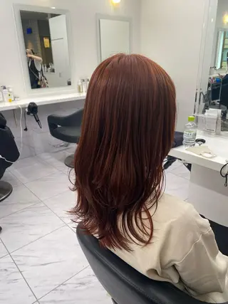 セミロング カラー ヘアアレンジ キッズ TRU Shino🦋のマツエク・マツパデザイン