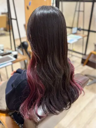 セミロング 三輪 あおいのヘアスタイル