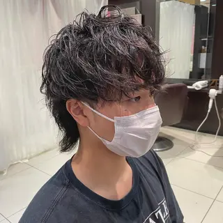 パーマ メンズ AMI ウルフパーマ/メンズのヘアスタイル