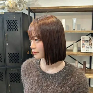 ショート パーマ 3tuba Naho /艶髪/タッセルボブのヘアスタイル