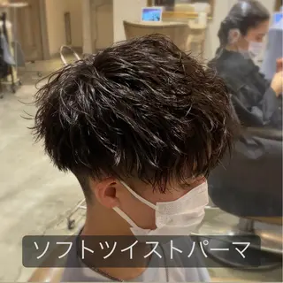 ショート カラー パーマ メンズ メンズパーマ 西條真治のヘアスタイル