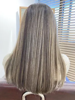 ロング カラー ハイライト⭐️上野 高広のヘアスタイル