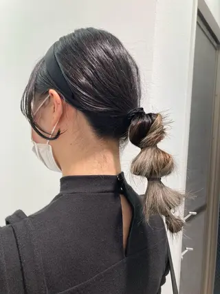ロング カラー スキバサミを使わない カット🌼唯🌼のヘアスタイル