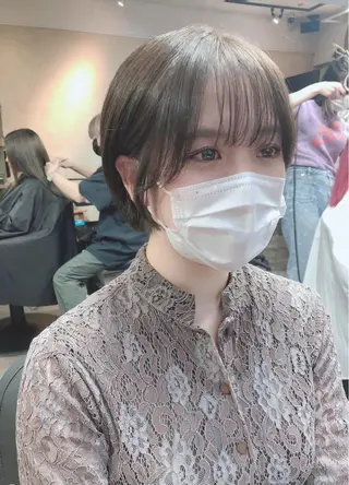ショート カラー ヘアアレンジ 🤍清楚系 韓国レイヤー🤍拓朗のヘアスタイル