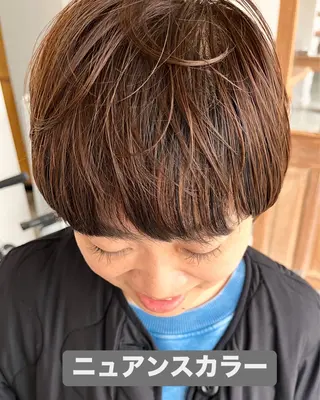 ショート カラー 森田 菜留美のヘアスタイル