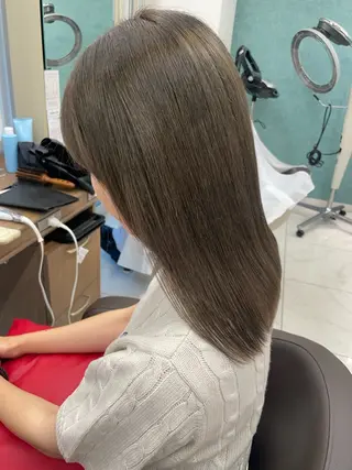 ミディアム カラー 店長福島成美/髪質 改善縮毛矯正/カラーのヘアスタイル