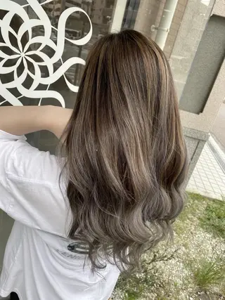 ロング カラー ヘアアレンジ Belle hair Design青野大貴のヘアスタイル