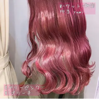 ロング カラー パーマ ヘアアレンジ メンズ キッズ ネイル マツエク・マツパ 新宿駅近♡友達とOK 🦋W -ワット -のヘアスタイル