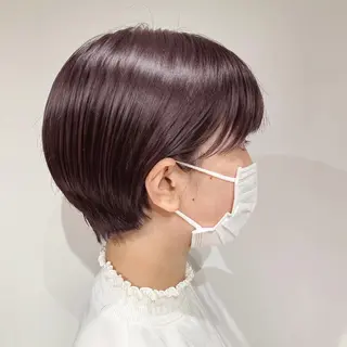 ショート カラー スキバサミを使わない カット🌼唯🌼のヘアスタイル