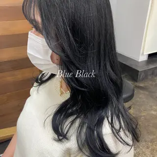 ロング カラー MIYU透明感カラー ブリーチなしWカラーのヘアスタイル