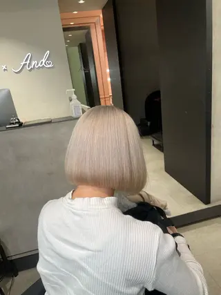 カラー offwhite Nano🪩🧡のヘアスタイル