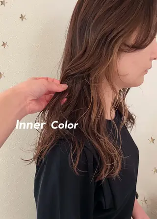 ロング カラー 市川 千夏のヘアスタイル