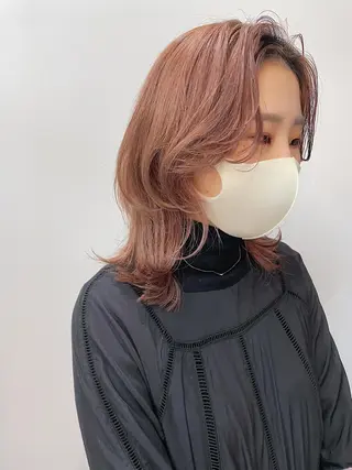ミディアム カラー パーマ 💖美髪矯正💖 辻未侑のヘアスタイル