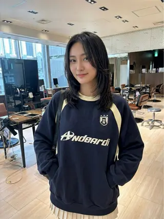 ロング カラー SHION/銀座 まとまるカット🩵のヘアスタイル