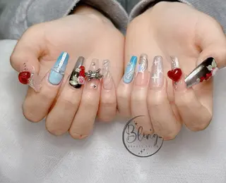 ロング カラー Bling Salonのネイルデザイン