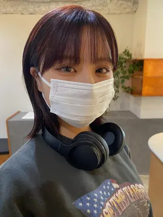 ミディアム カラー 砂原 ひよりのヘアスタイル