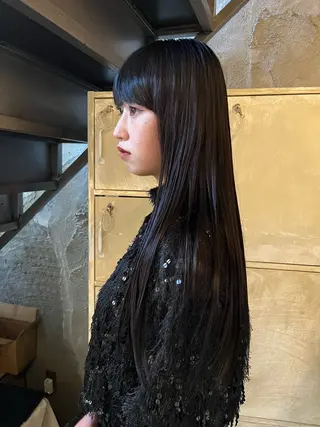 ロング カラー 赤み消しカラー/ ナチュラル/トモキのヘアスタイル