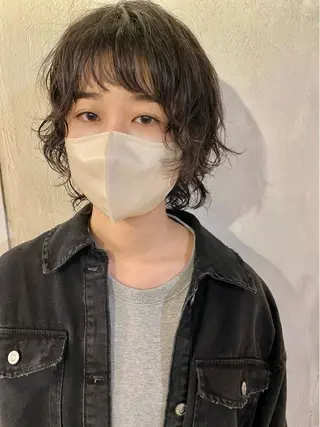 ショート パーマ 似合わせカラーパーマ 🌿kitin米川のヘアスタイル