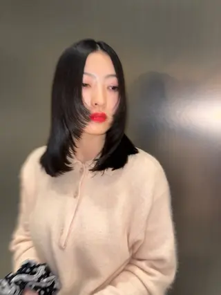 ミディアム カラー 吉武 茂暉のヘアスタイル