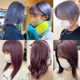 ミディアム カラー ヘアアレンジ 🧸艶々韓国ヘア 🧁mizunaのヘアスタイル