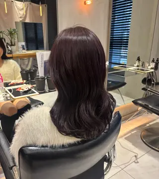 セミロング カラー ヘアアレンジ 艶髪/レイヤーカット 🐣misakiのヘアスタイル
