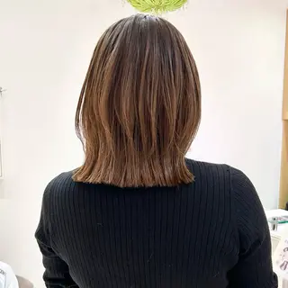 ミディアム カラー ヘアアレンジ 吉水 彩乃 /ボブ/艶感カラーのヘアスタイル