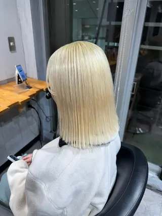 ミディアム カラー NANAMI🩵 大人可愛い韓国ヘアのヘアスタイル