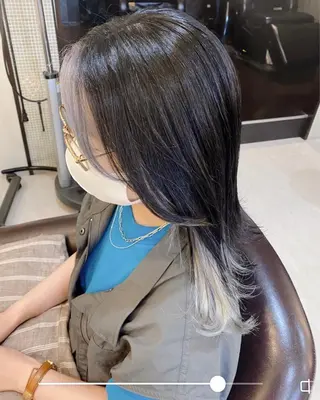 セミロング カラー 🌙似合わせ🐈‍⬛ ケア✨又吉のヘアスタイル