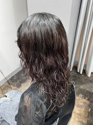 ミディアム パーマ ハイトーン/韓国風/ 艶髪/吉祥寺のヘアスタイル