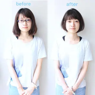 ミディアム 河野 薫のヘアスタイル