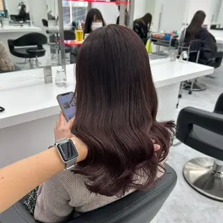 セミロング カラー ヘアアレンジ mai🍑暖色カラー /レイヤー💖のヘアスタイル