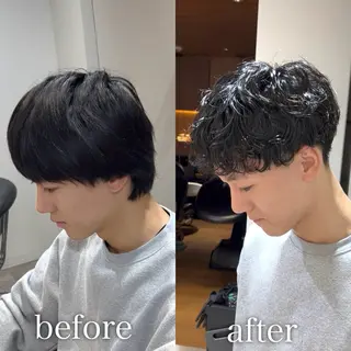 パーマ メンズ 【メンズ特化⚡️】 曲がる矯正/千原涼麻のヘアスタイル