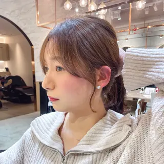 セミロング カラー レイヤー/韓国ヘア 縮毛矯正🫧鈴木颯のヘアスタイル