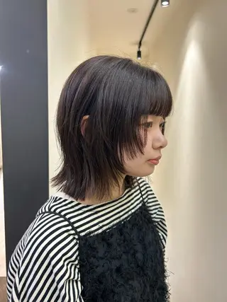ミディアム カラー hub hair レイヤー/透明感のヘアスタイル