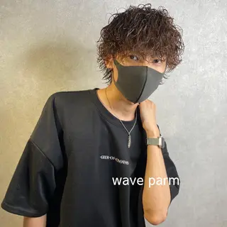 ミディアム パーマ メンズ メンズカット/パーマ 久田良和のヘアスタイル