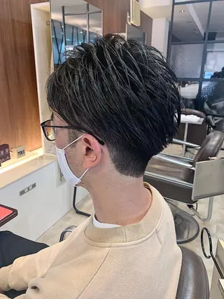 ショート メンズ メンズパーマ/難波/ 心斎橋　室園亮佑のヘアスタイル