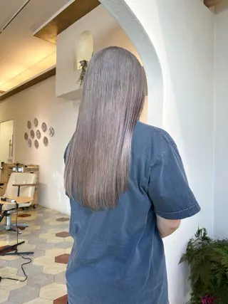 ロング 柳川沙羅 🌿透明感カラーのヘアスタイル