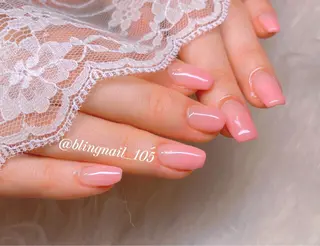 ネイル 23時まで❤︎韓国、 ワンホンネイルのネイルデザイン